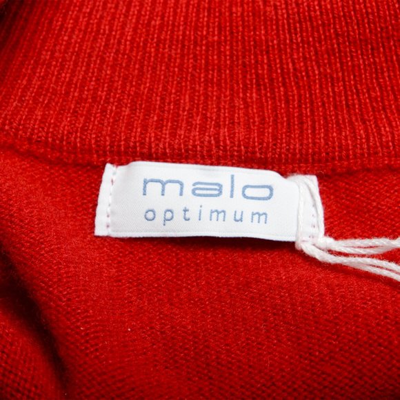 Malo Optimum Men's Brick Red Wool Cashmere Cardigan Sweater - Picture 5 of 6